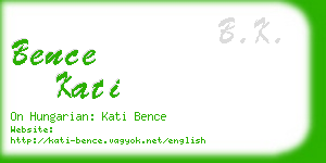 bence kati business card